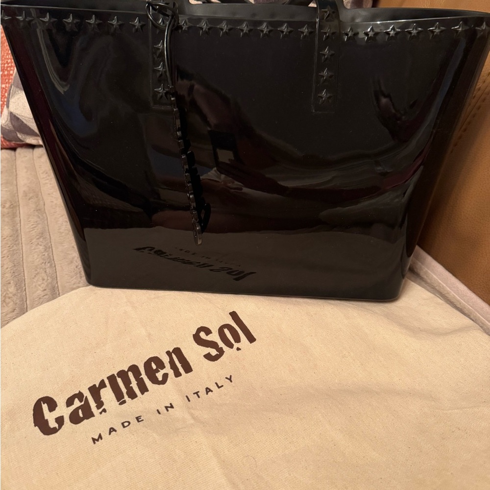 NEW Carmen Sol Black Jelly Women's Tote Bag